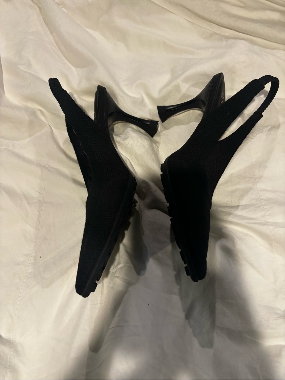 Pointed-Toe Black Heeled Slingback - Picture 6 of 7